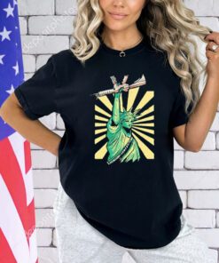 Statue of Liberty holding gun shirt