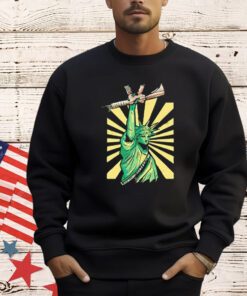 Statue of Liberty holding gun shirt