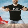 Trending TGIF tongue goes in first shirt