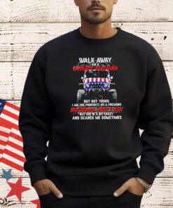 Walk away I am a grumpy old man but not yours I am the property of a freaking awesome jeep lady shirt