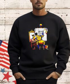 Wolverine X Norman Rockwell’s Triple Self-Portrait Snikt Portrait shirt