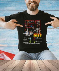 51 Years Of 1973-2024 Kiss Band Thank You For The Memories signatures T-Shirt