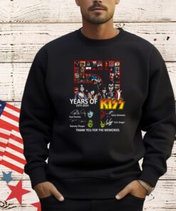 51 Years Of 1973-2024 Kiss Band Thank You For The Memories signatures T-Shirt