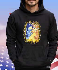 Bandit and Chilli X Gustav Klimt’s The Kiss The Heelers Kiss shirt