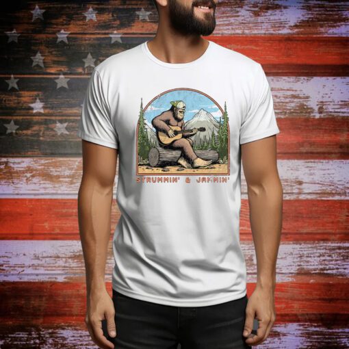 Bigfoot Strummin’ And Jammin’ t-shirt