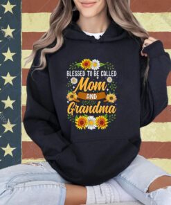 Blessed To Be Called Mom And Grandma Shirt Cute Sunflower T-Shirt