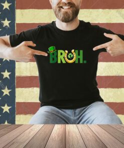Bruh Meme Shamrock Funny St Patricks Day Shirts For Boys Men T-Shirt