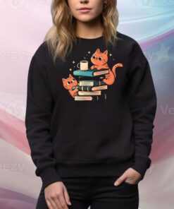Cats, Books and Coffee t-shirt