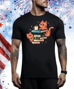 Cats, Books and Coffee t-shirt