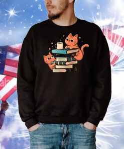 Cats, Books and Coffee t-shirt