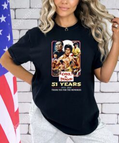 Enter The Dragon 51 Years Of 1973-2024 Thank You For The Memories T-Shirt