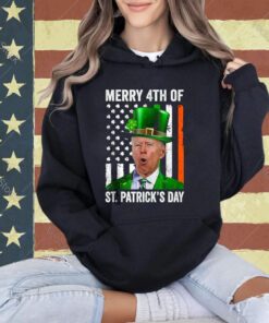 Funny Merry 4th Of St Patrick's Day Joe Biden Leprechaun Hat Tank Top