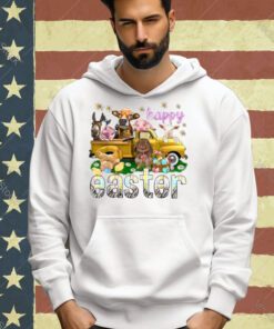 Happy Easter Day Vintage Truck With Farm Animals Gifts T-Shirt