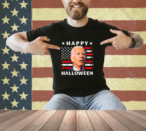 Happy Halloween Funny Joe Biden Confused 4th Of July Women T-Shirt