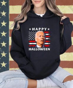 Happy Halloween Funny Joe Biden Confused 4th Of July Women T-Shirt