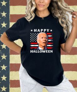 Happy Halloween Funny Joe Biden Confused 4th Of July Women T-Shirt