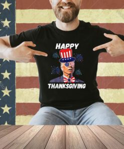 Happy Thanksgiving Funny Joe Biden Confused 4th Of July 2024 T-Shirt
