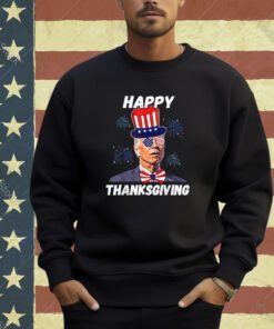 Happy Thanksgiving Funny Joe Biden Confused 4th Of July 2024 T-Shirt