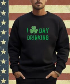 I Love Day Drinking - Shamrock Heart - Love - St Paddy's Day T-Shirt