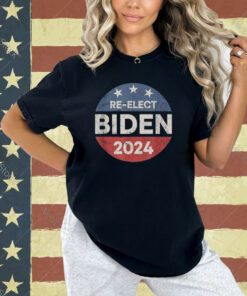 Joe Biden 2024 Retro Vintage Button Re-Elect Campaign T-Shirt