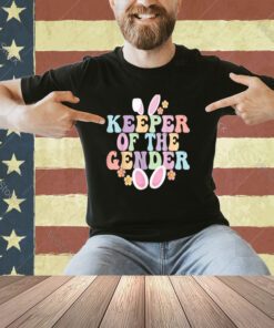 Keeper Of The Gender Boy Or Girl Easter Bunny Gender Reveal T-Shirt