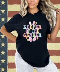 Keeper Of The Gender Boy Or Girl Easter Bunny Gender Reveal T-Shirt