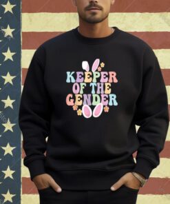 Keeper Of The Gender Boy Or Girl Easter Bunny Gender Reveal T-Shirt