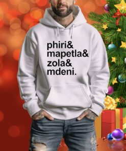 Mbekezeli Wearing Phiri Mapetla Zola Mdeni t-shirt
