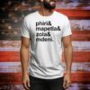 Mbekezeli Wearing Phiri Mapetla Zola Mdeni t-shirt