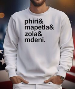 Mbekezeli Wearing Phiri Mapetla Zola Mdeni t-shirt