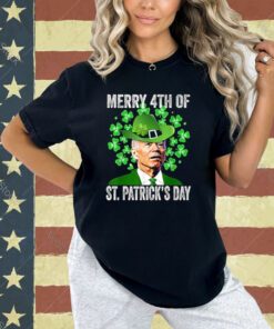 Merry 4th Of St. Patricks Day Funny Joe Biden Confused Premium T-Shirt