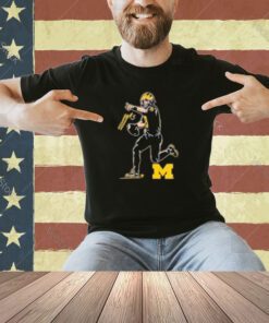 Michigan Football J J McCarthy Superstar Pose UM Licensed T-Shirt