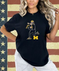 Michigan Football J J McCarthy Superstar Pose UM Licensed T-Shirt
