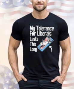 My tolerance for liberals lasts this long Shirt