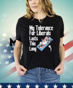My tolerance for liberals lasts this long Shirt