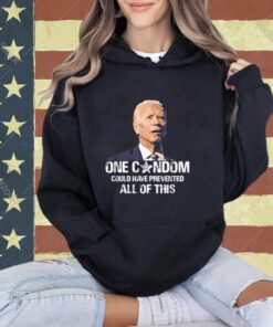 One Condom - Funny Anti Joe Biden Democratic Party T-Shirt