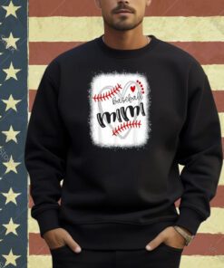 Personalized Baseball Heart Tee Cute Mimi Women Baseball T-Shirt