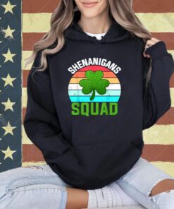 Shenanigans Squad Shamrocks Funny St Patricks Day T-Shirt