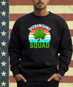 Shenanigans Squad Shamrocks Funny St Patricks Day T-Shirt