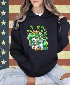 St Patrick Day Irish Unicorn Girls Toddler Lepricorn T-Shirt