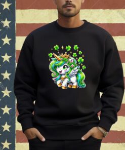 St Patrick Day Irish Unicorn Girls Toddler Lepricorn T-Shirt