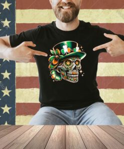 St Patricks Irish Sugar Skull Day Of Dead St Patricks Day T-Shirt
