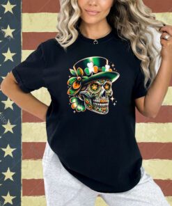 St Patricks Irish Sugar Skull Day Of Dead St Patricks Day T-Shirt