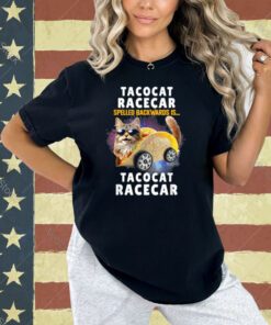 Tacocat Racecar Spelled Backwards Funny Mexican Car Taco Cat T-Shirt