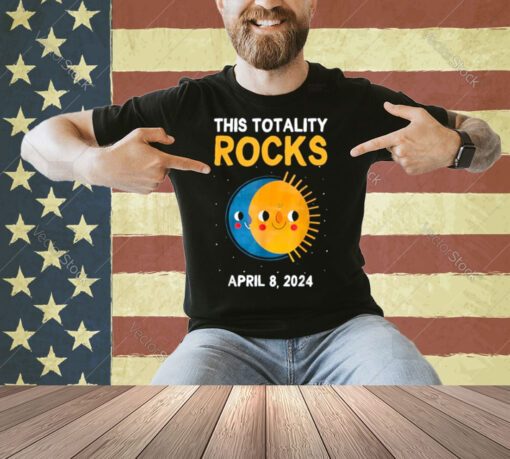 This Totality Rocks Funny Total Solar Eclipse 2024 Boys Kids T-Shirt