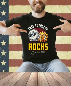 This Totality Rocks Funny Total Solar Eclipse 2024 Boys Kids T-Shirt