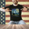 Total Solar Eclipse 2024 Vincent van Gogh Art Starry Night T-Shirt