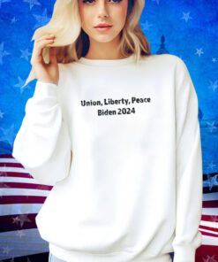 Union, Liberty, Peace. Biden 2024 - Unisex T-shirt