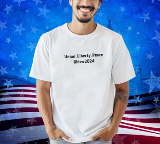 Union, Liberty, Peace. Biden 2024 - Unisex T-shirt