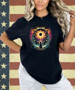 View Totality April 8 2024 Solar Eclipse Cat Lover Astronomy T-Shirt